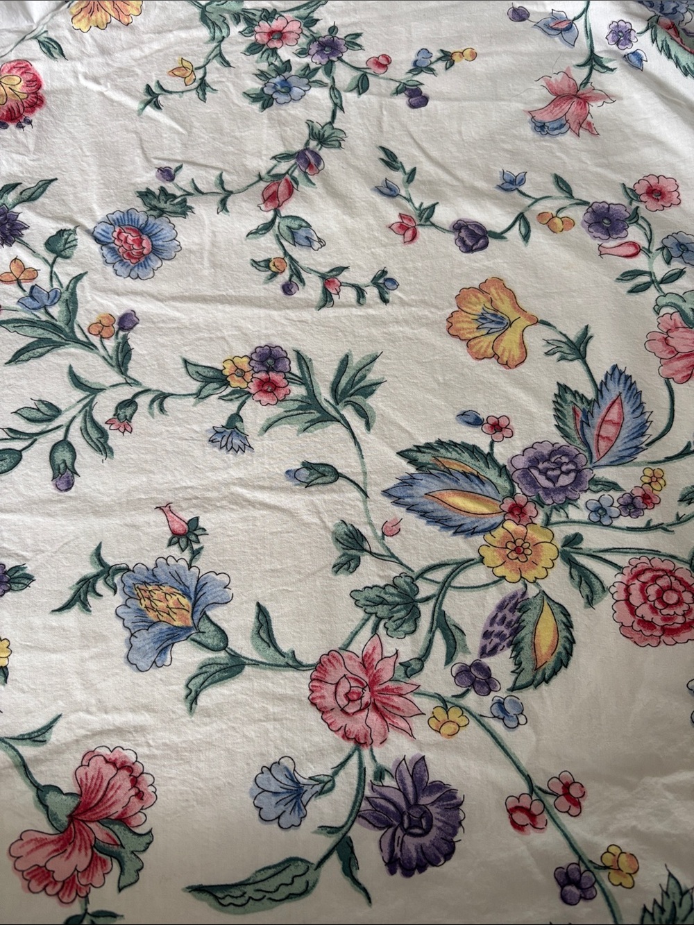 Vintage Laura Ashley Twin Fitted Bed Sheet Floral 80s 90s